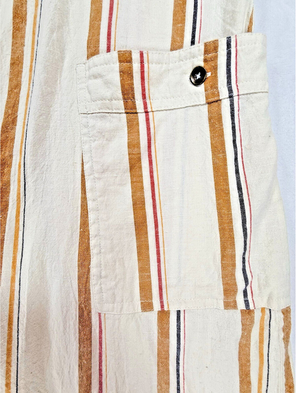 Billabong Light The Night Overalls Womens M Striped Utility Bib Jumpsuit Zip - Picture 6 of 14